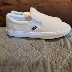 J. Crew White Slip-On Sneakers